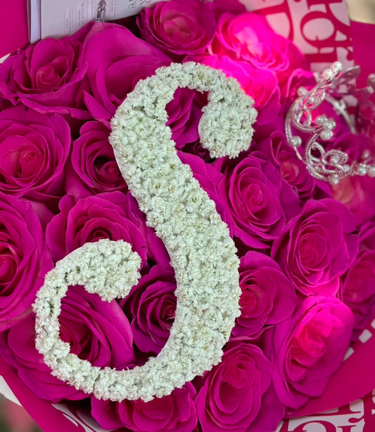 Baby breath flower letter/number $15 each